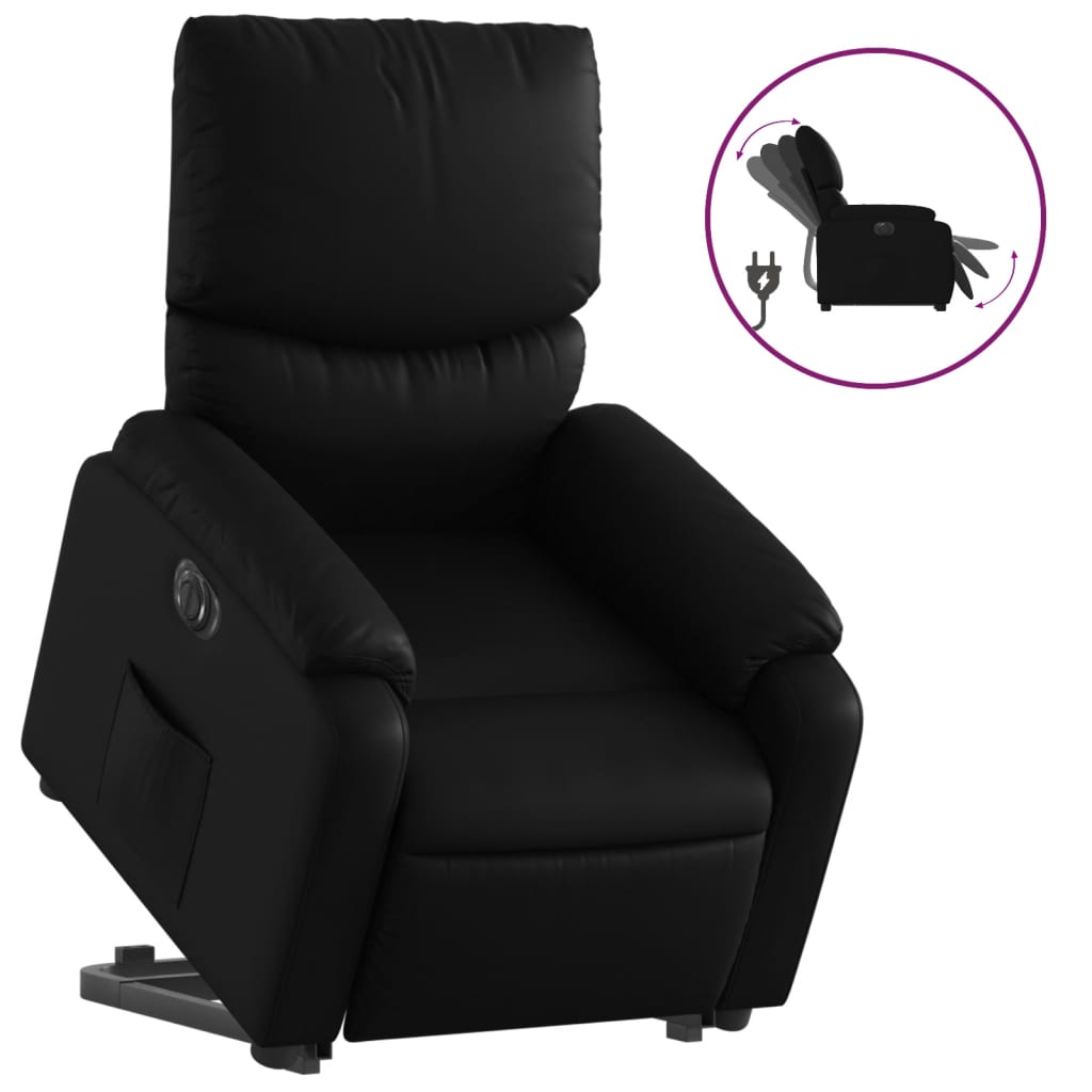 Fauteuil inclinable électrique noir similicuir Fauteuils vidaXL   