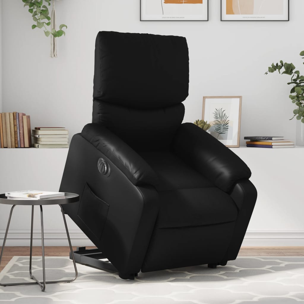 Fauteuil inclinable électrique noir similicuir Fauteuils vidaXL   