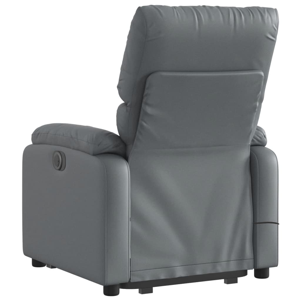 Fauteuil inclinable de massage électrique gris similicuir Fauteuils vidaXL   