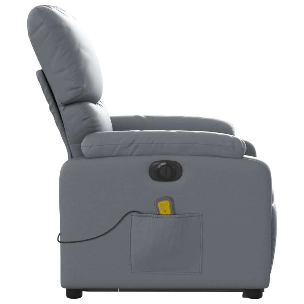 Fauteuil inclinable de massage électrique gris similicuir Fauteuils vidaXL   