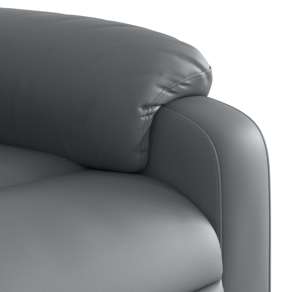 Fauteuil inclinable de massage électrique gris similicuir Fauteuils vidaXL   