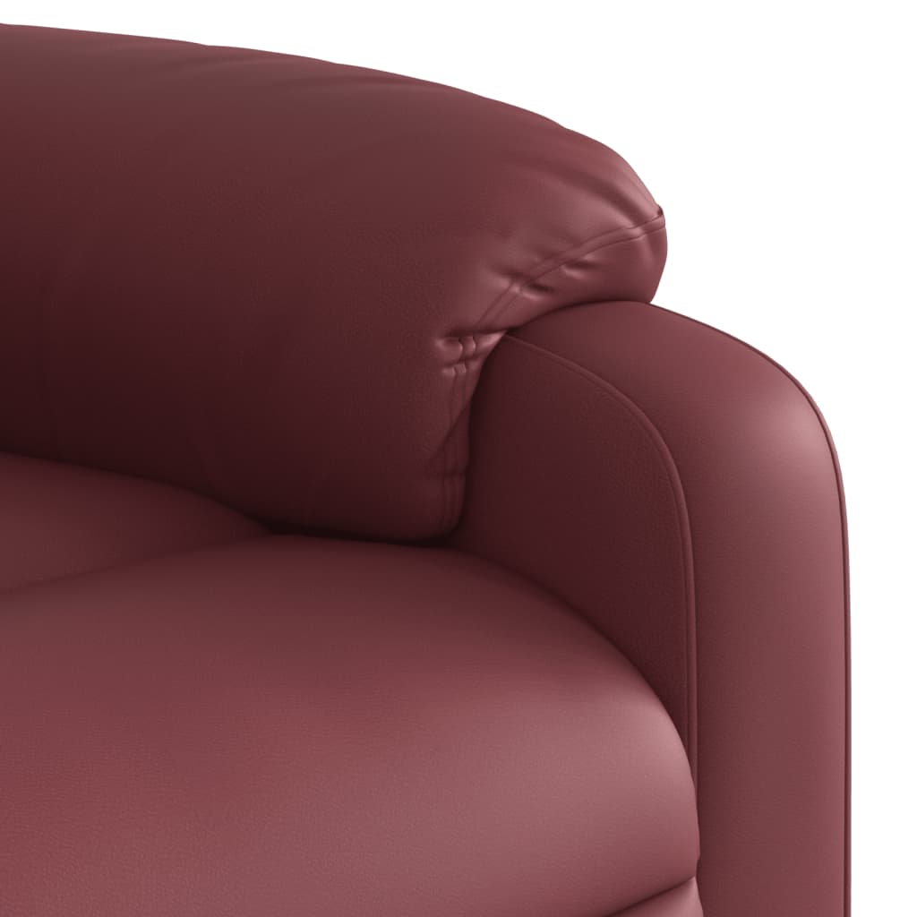 Fauteuil inclinable de massage électrique rouge bordeaux Fauteuils vidaXL   