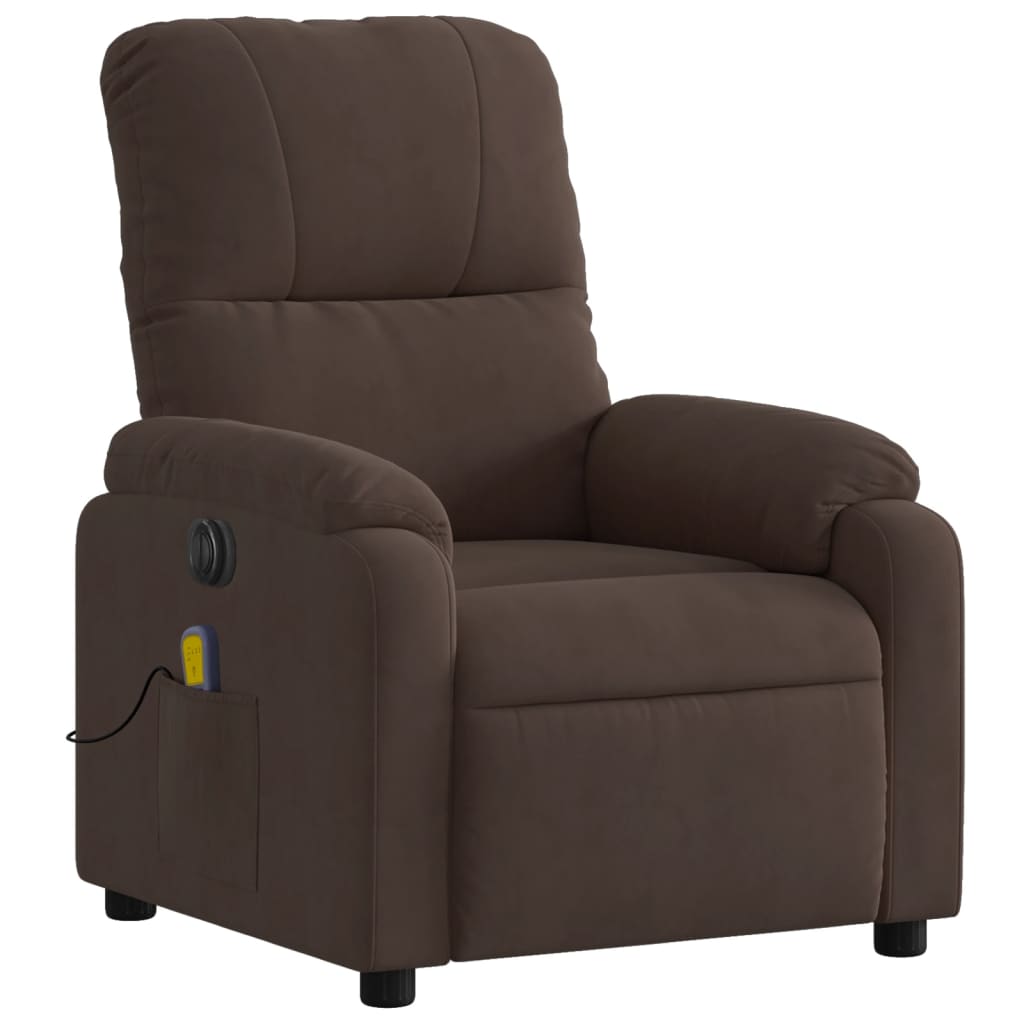 Fauteuil inclinable de massage électrique marron Fauteuils vidaXL   