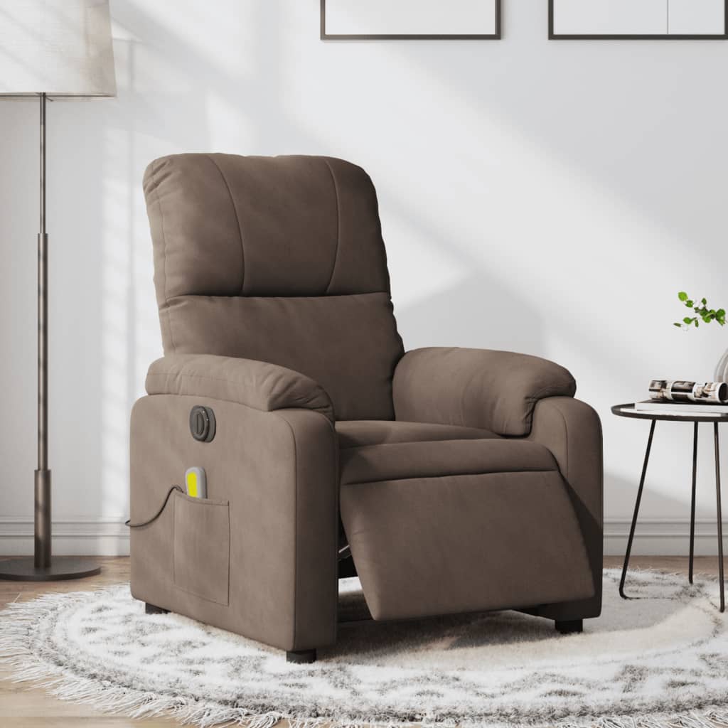 Fauteuil inclinable de massage électrique marron Fauteuils vidaXL   