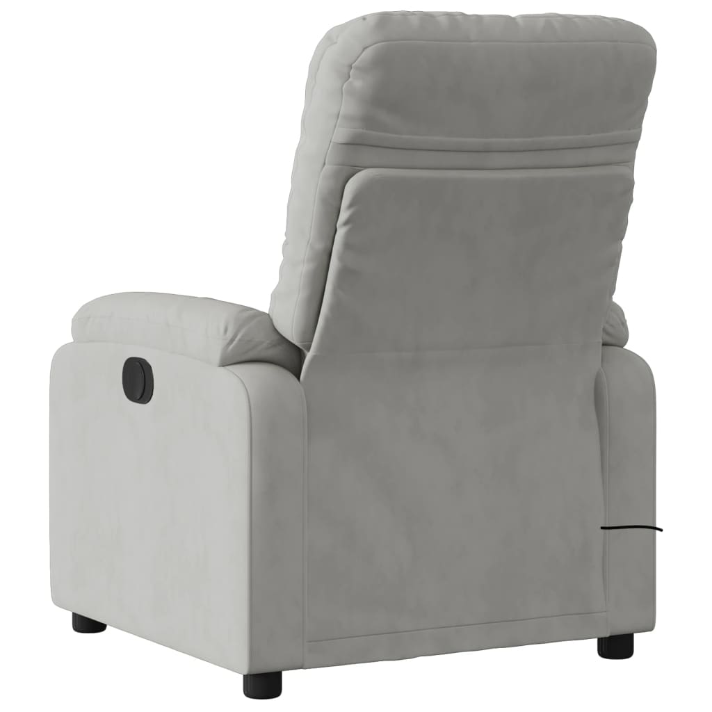 Fauteuil inclinable de massage électrique gris clair Fauteuils vidaXL   