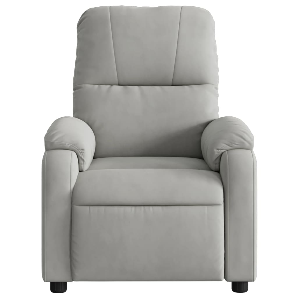 Fauteuil inclinable de massage électrique gris clair Fauteuils vidaXL   