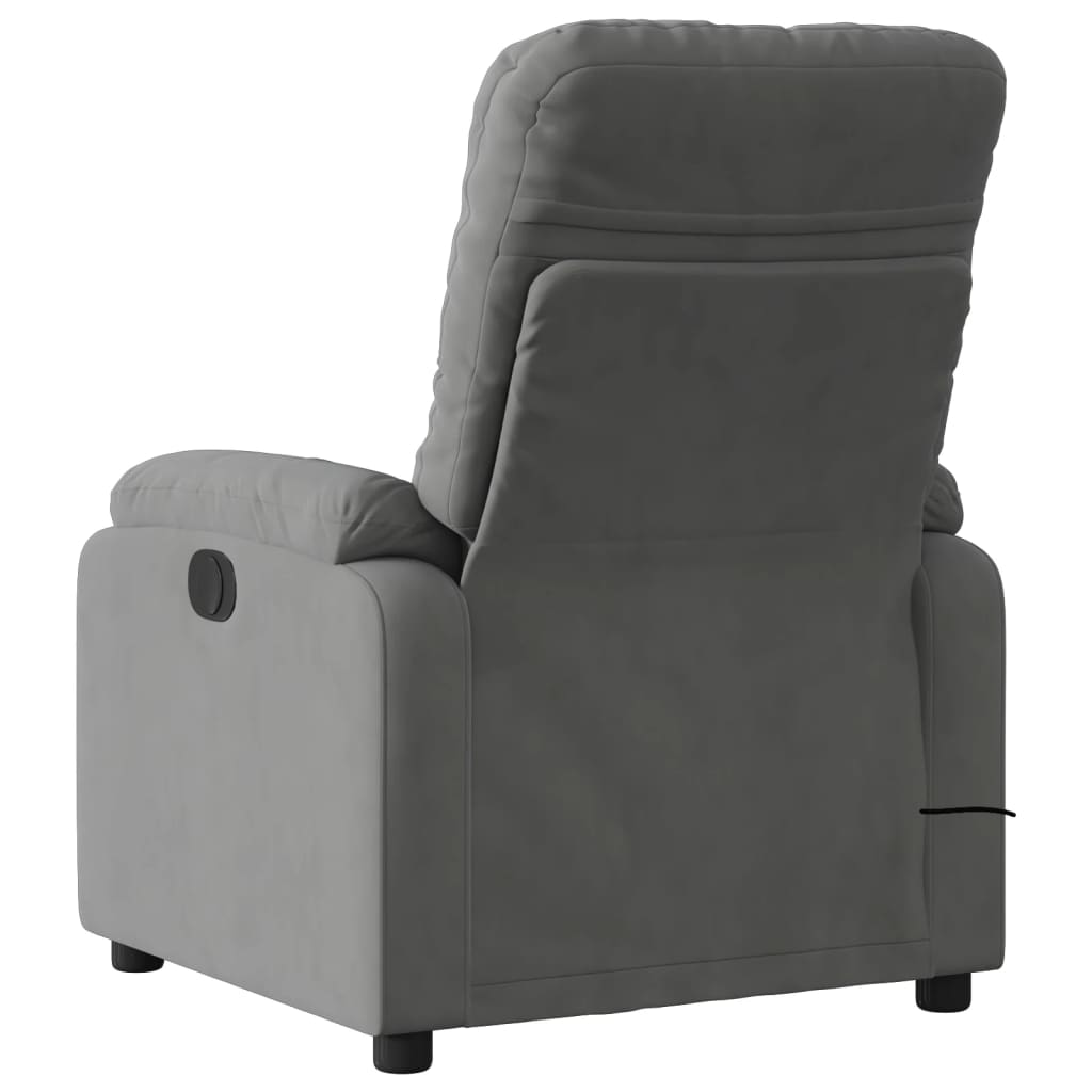 Fauteuil inclinable de massage électrique gris foncé Fauteuils vidaXL   