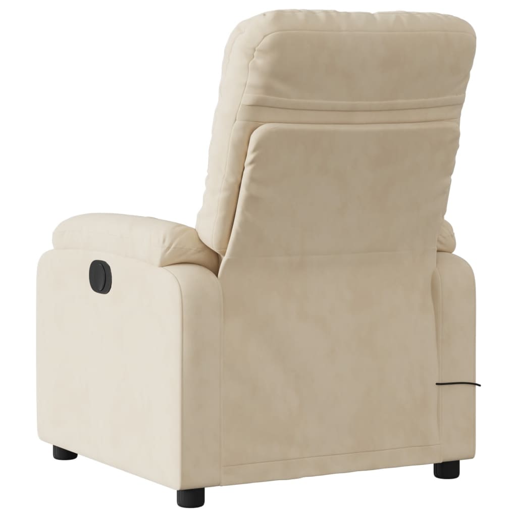 Fauteuil inclinable de massage électrique crème Fauteuils vidaXL   