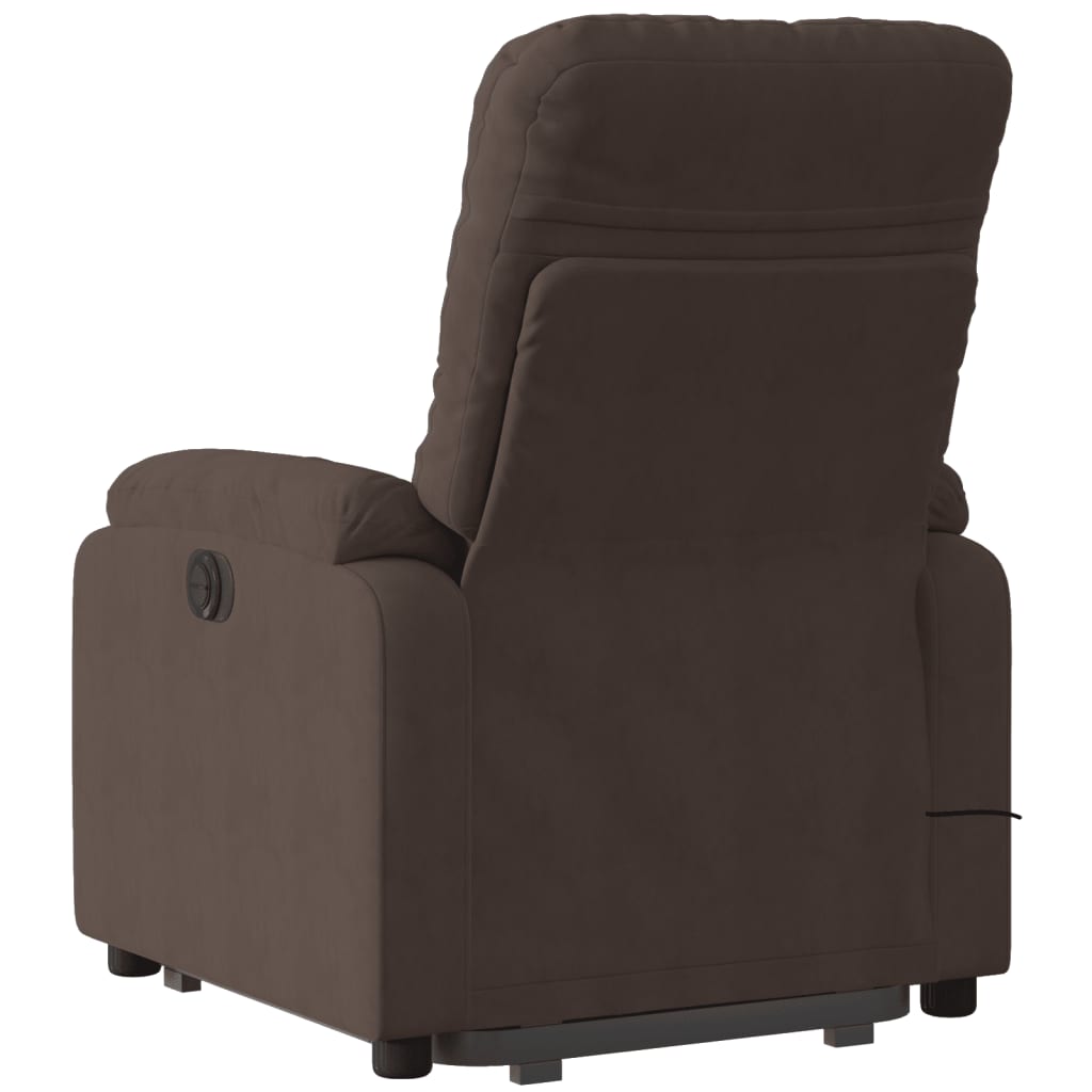 Fauteuil inclinable de massage marron tissu microfibre Fauteuils vidaXL   