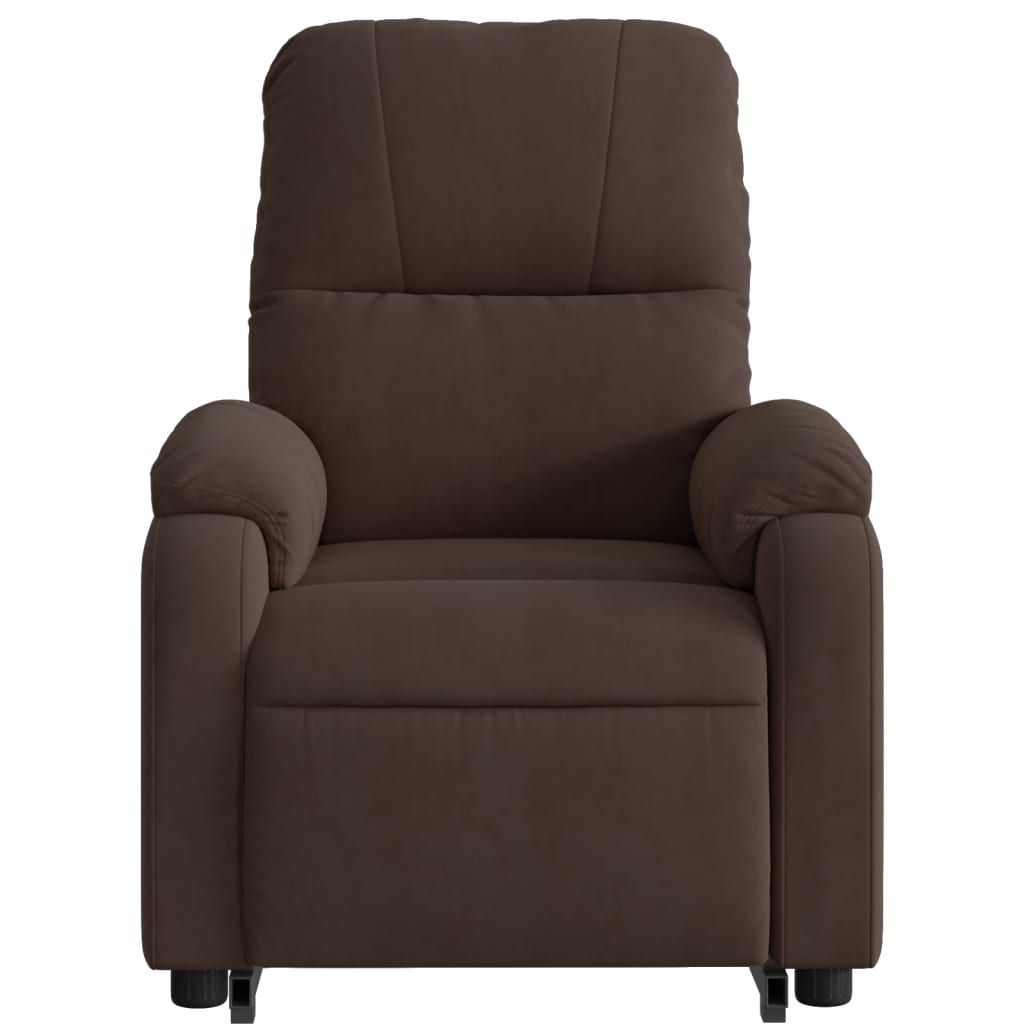 Fauteuil inclinable de massage marron tissu microfibre Fauteuils vidaXL   