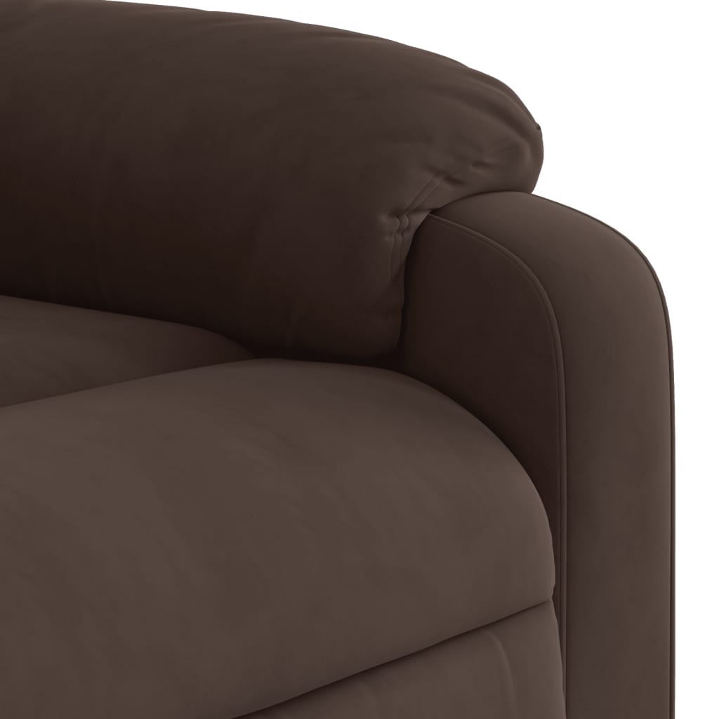 Fauteuil inclinable de massage marron tissu microfibre Fauteuils vidaXL   