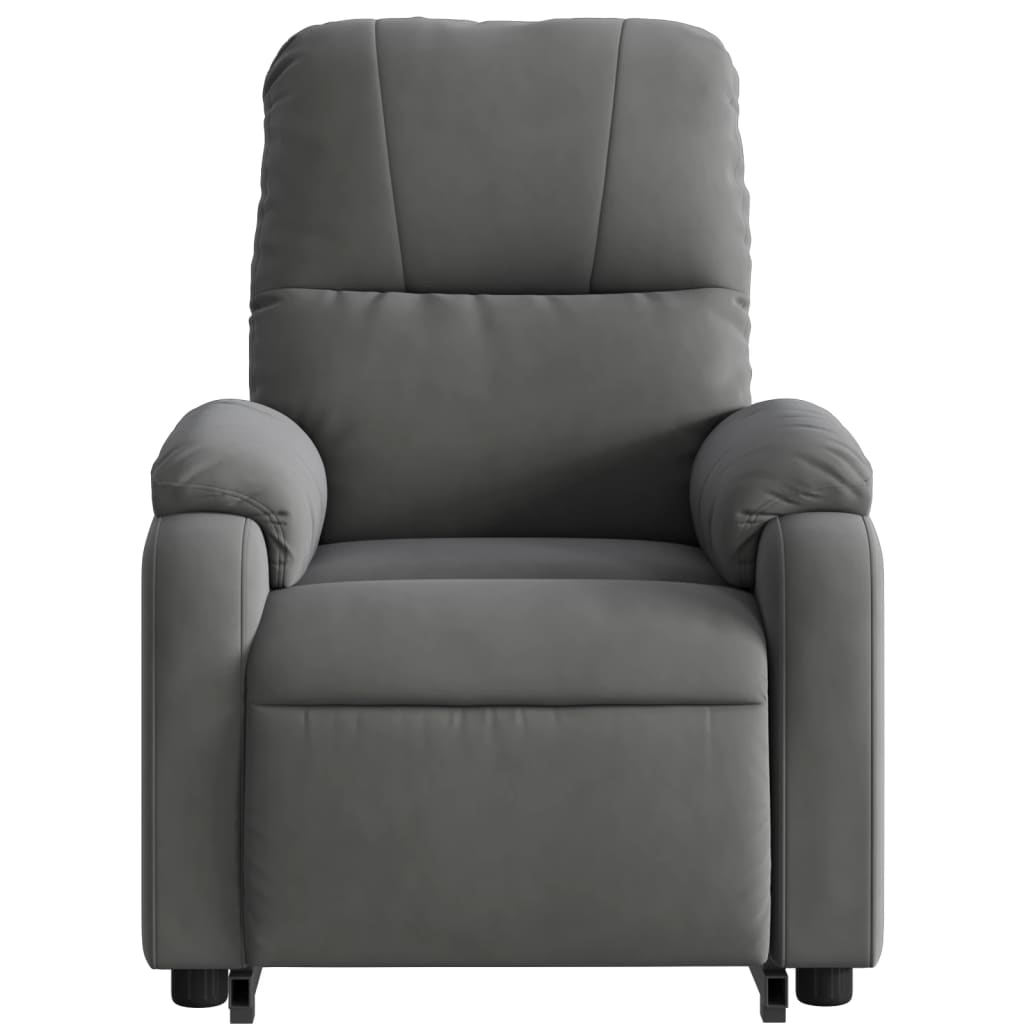 Fauteuil inclinable de massage gris foncé tissu microfibre Fauteuils vidaXL   