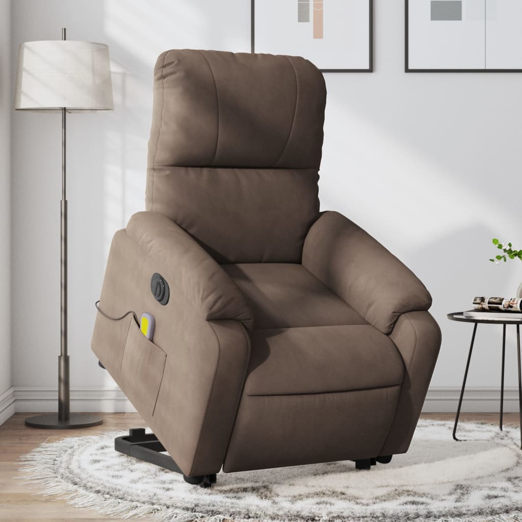 Fauteuil inclinable de massage électrique marron Fauteuils vidaXL   