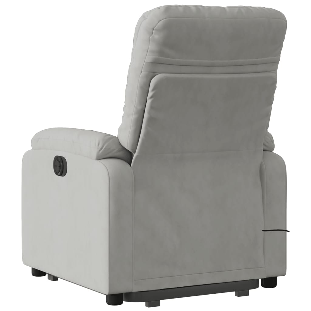 Fauteuil inclinable de massage électrique gris clair Fauteuils vidaXL   