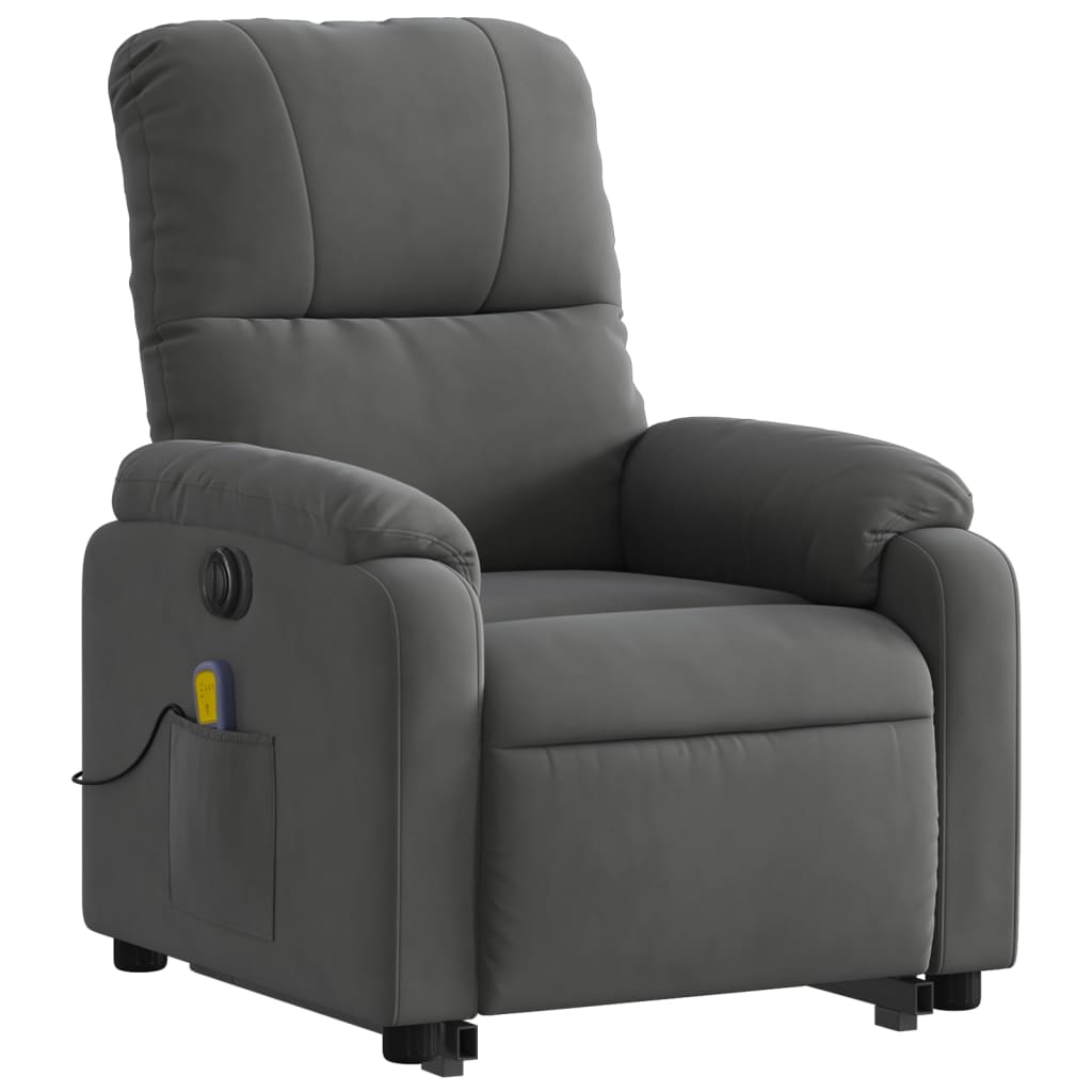 Fauteuil inclinable de massage électrique gris foncé Fauteuils vidaXL   