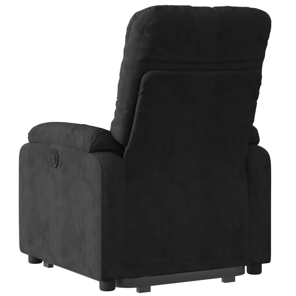 Fauteuil inclinable de massage électrique noir tissu microfibre Fauteuils vidaXL   