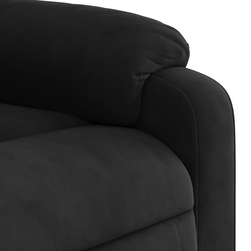 Fauteuil inclinable de massage électrique noir tissu microfibre Fauteuils vidaXL   