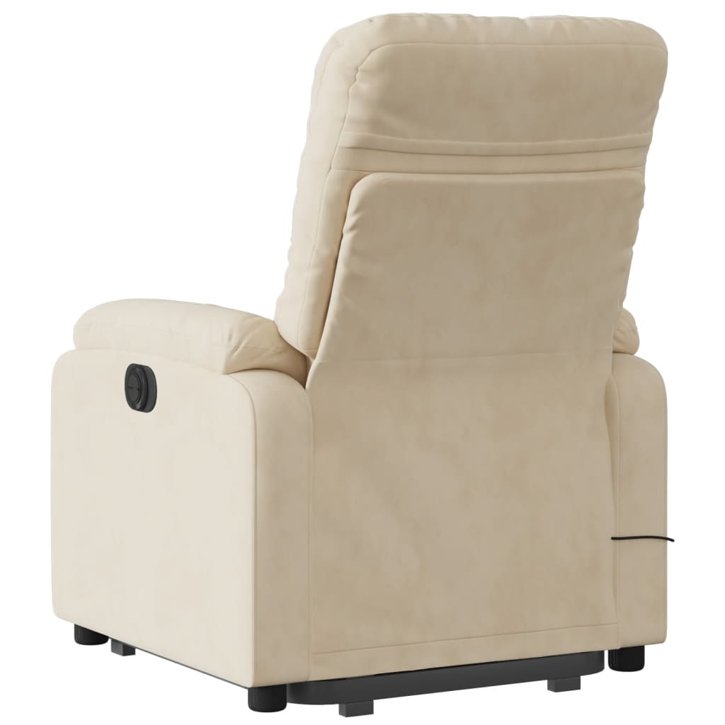 Fauteuil inclinable de massage électrique crème Fauteuils vidaXL   