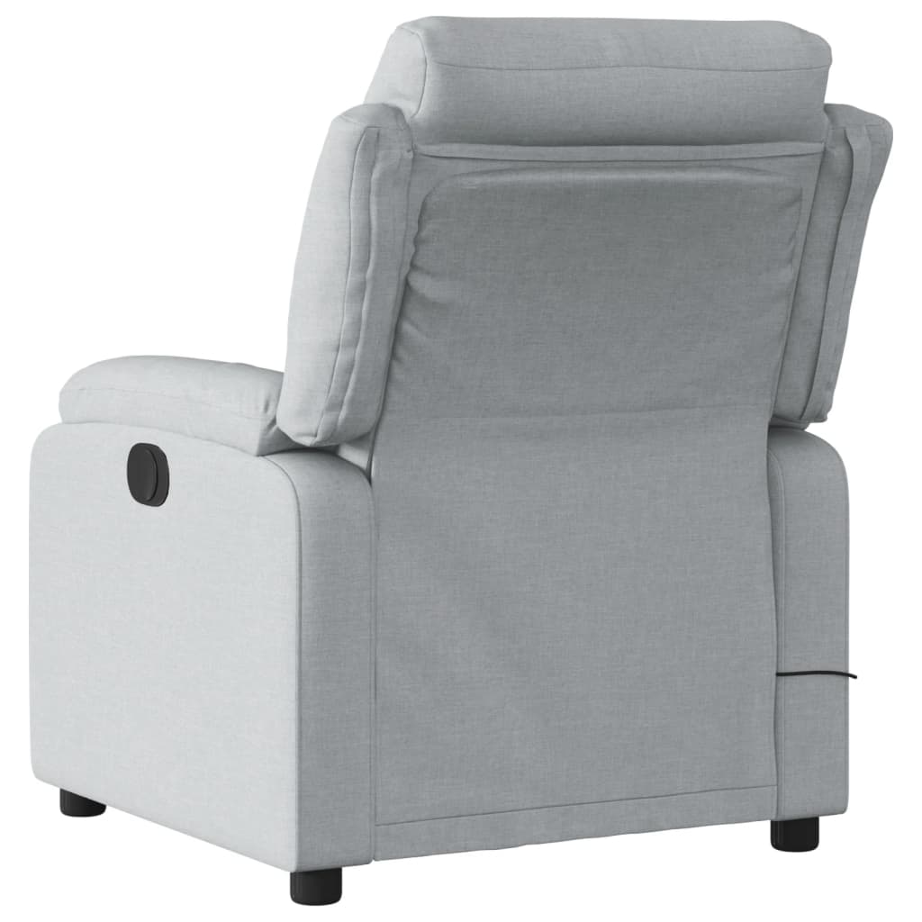 Fauteuil de massage inclinable électrique gris clair tissu Fauteuils vidaXL   