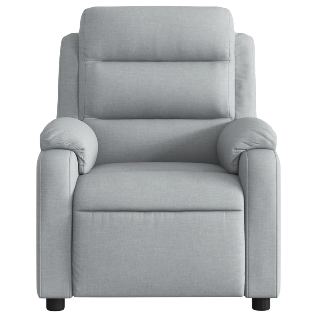 Fauteuil de massage inclinable électrique gris clair tissu Fauteuils vidaXL   