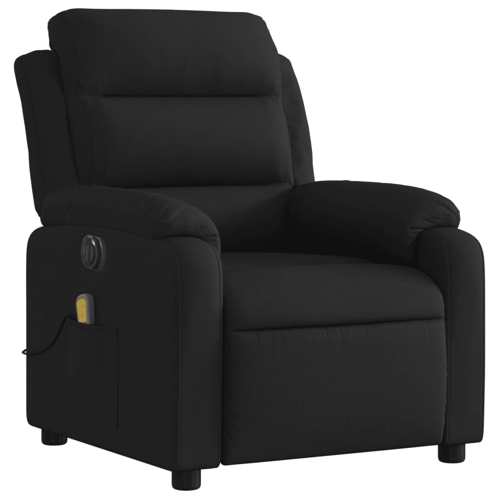 Fauteuil de massage inclinable électrique Noir Tissu Fauteuils vidaXL   