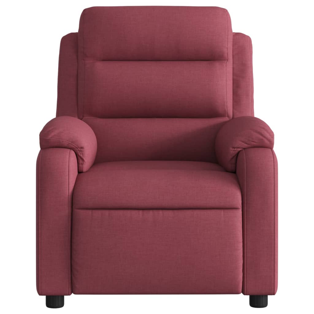 Fauteuil de massage inclinable électrique Rouge bordeaux Tissu Fauteuils vidaXL   