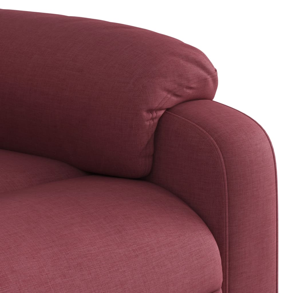 Fauteuil de massage inclinable électrique Rouge bordeaux Tissu Fauteuils vidaXL   