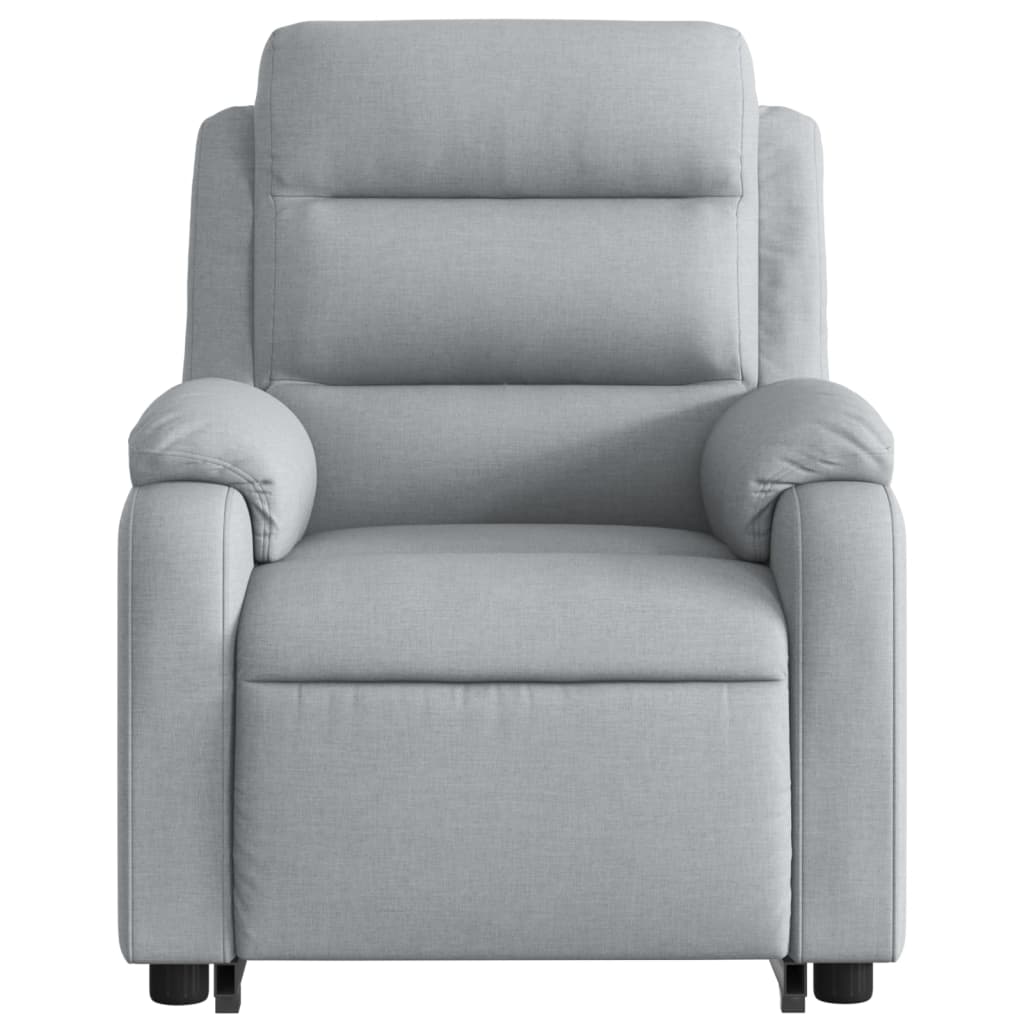 Fauteuil de massage inclinable Gris clair Tissu Fauteuils vidaXL   