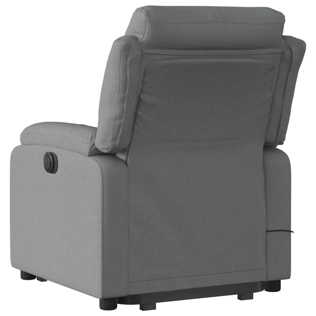 Fauteuil de massage inclinable Gris foncé Tissu Fauteuils vidaXL   