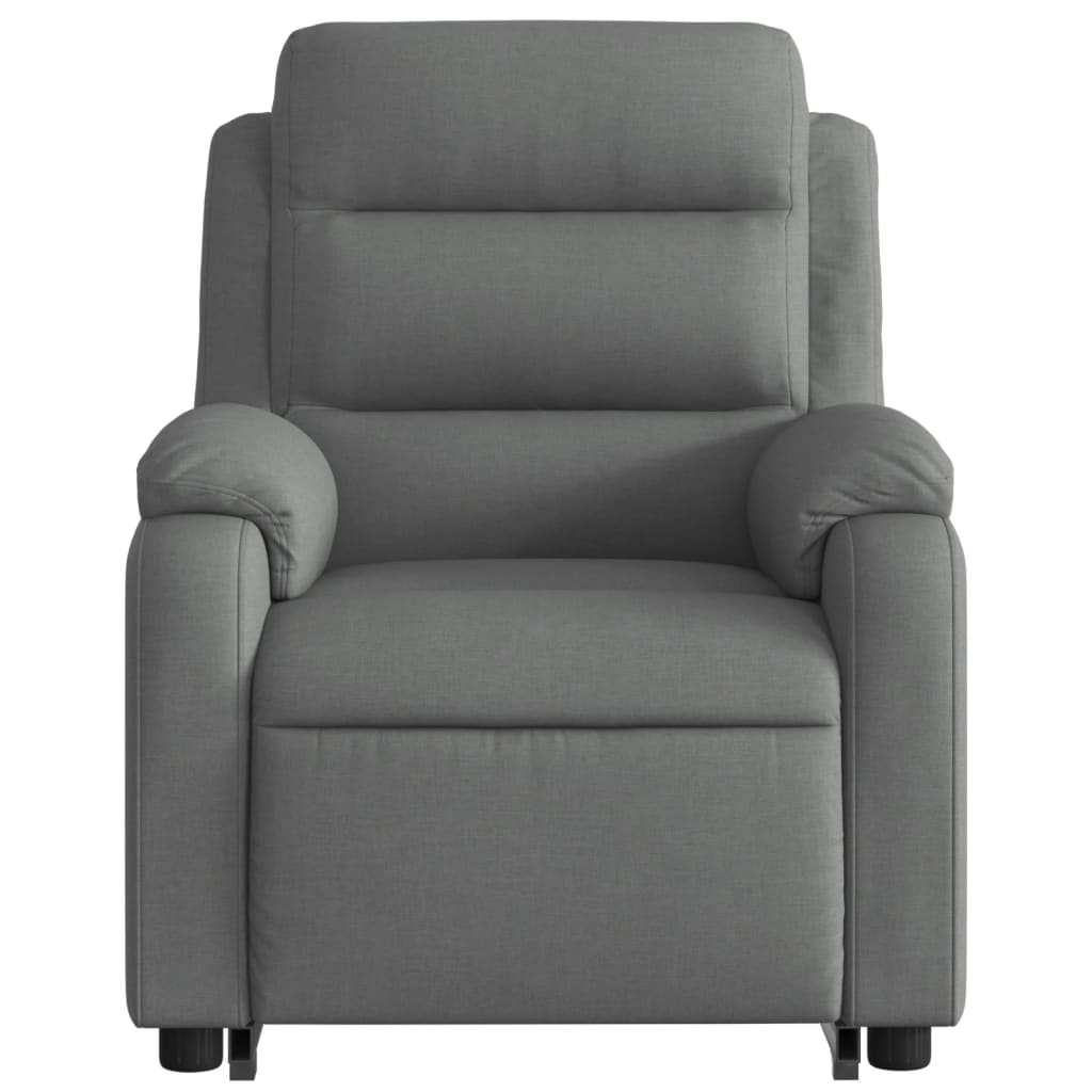 Fauteuil de massage inclinable Gris foncé Tissu Fauteuils vidaXL   