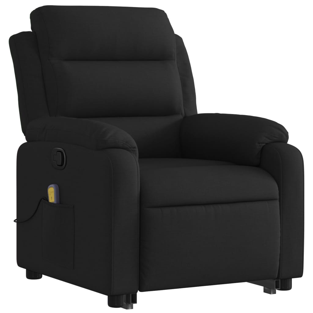 Fauteuil de massage inclinable Noir Tissu Fauteuils vidaXL   