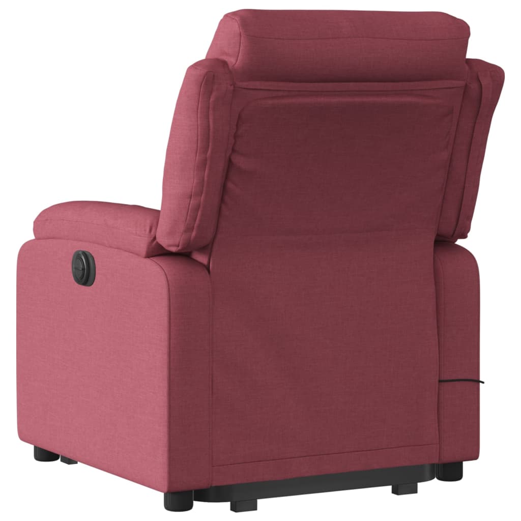 Fauteuil inclinable de massage Rouge bordeaux Tissu Fauteuils vidaXL   