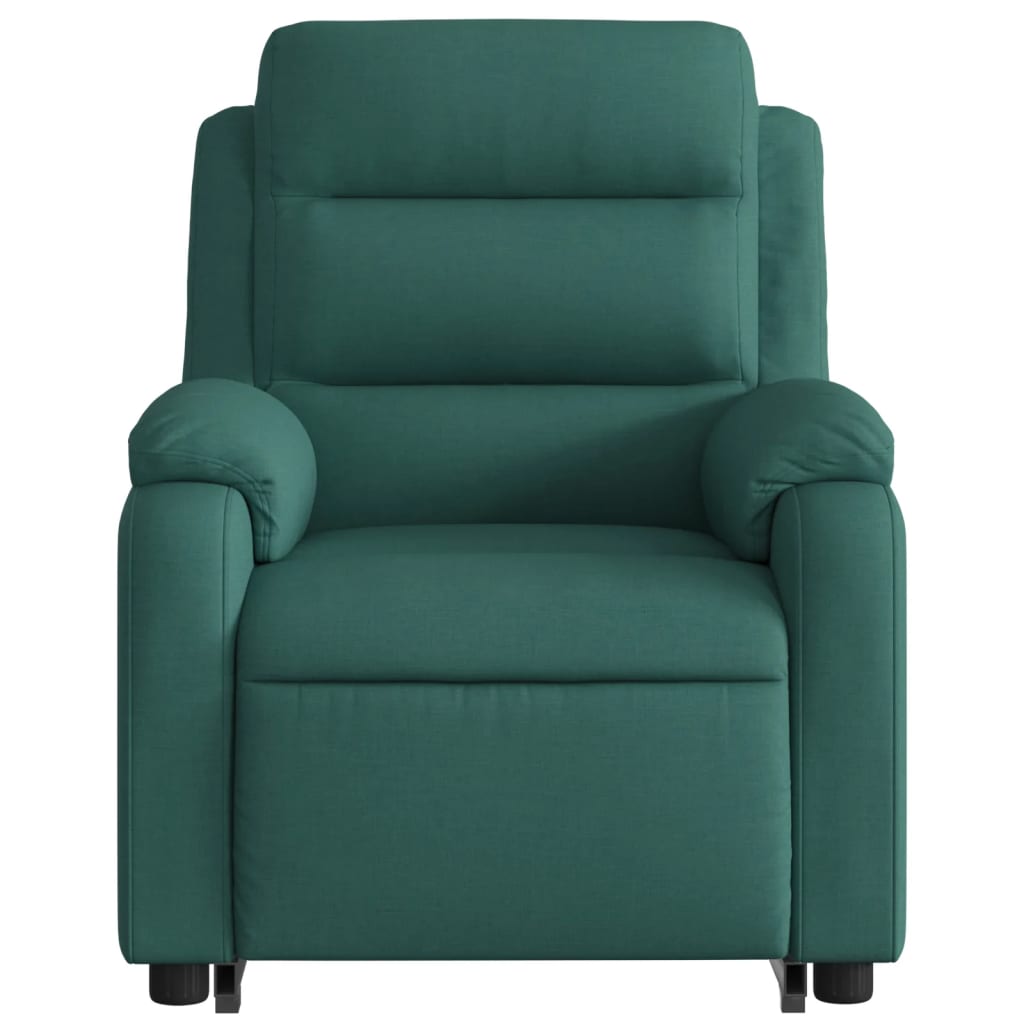 Fauteuil inclinable de massage Vert foncé Tissu Fauteuils vidaXL   