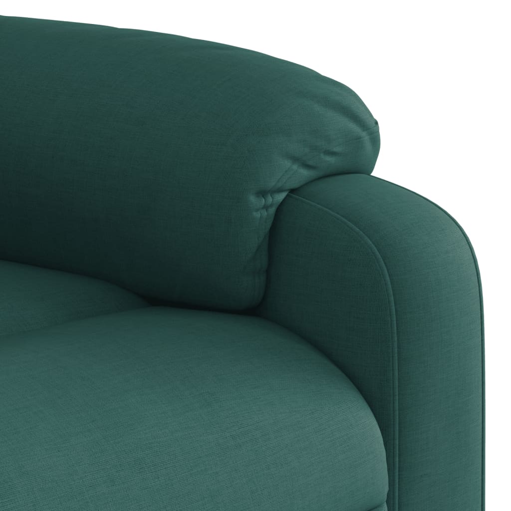 Fauteuil inclinable de massage Vert foncé Tissu Fauteuils vidaXL   