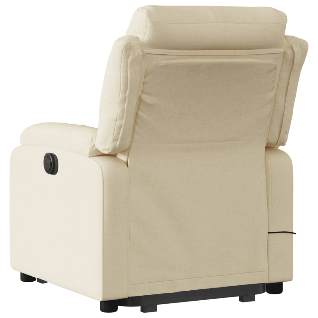 Fauteuil inclinable de massage Crème Tissu Fauteuils vidaXL   