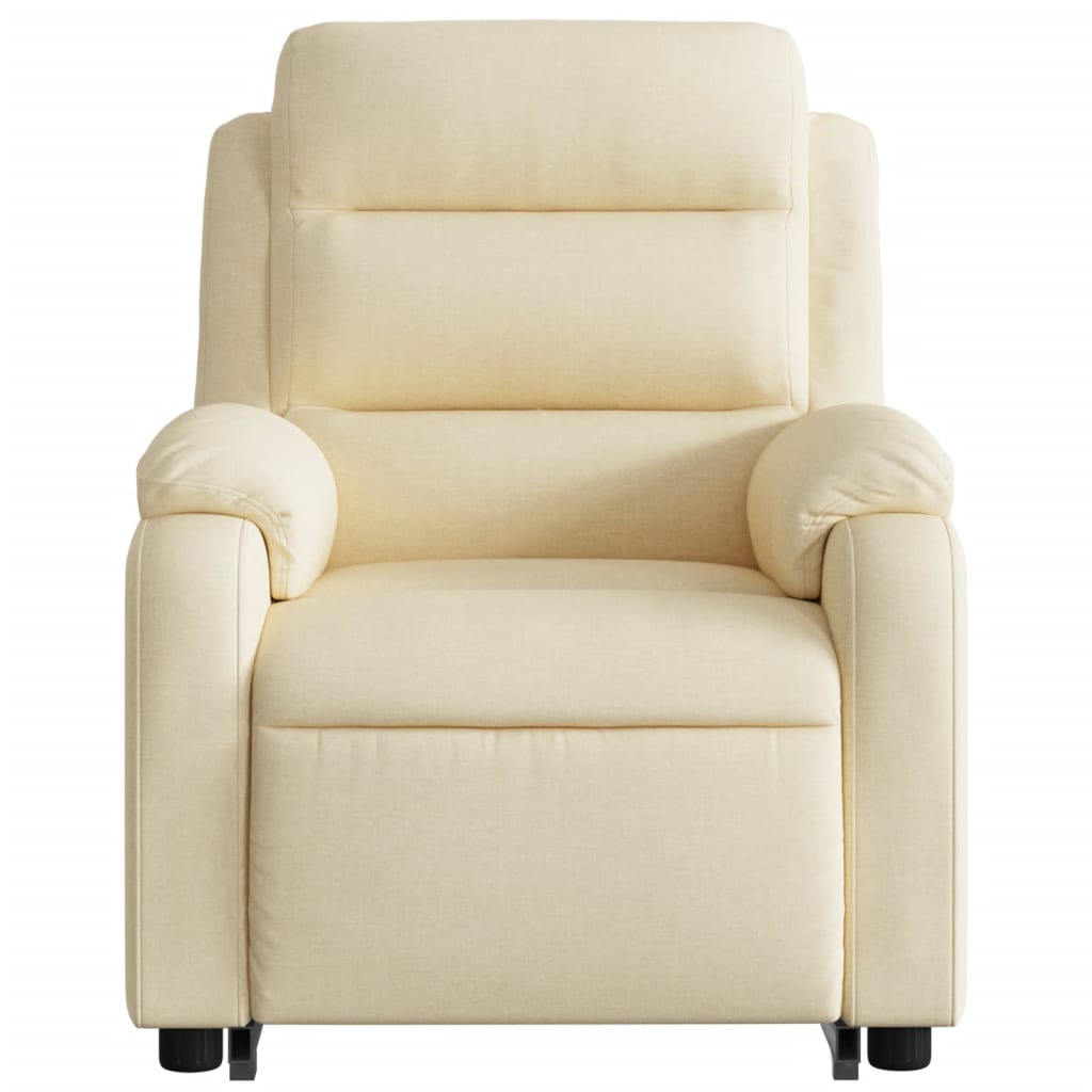 Fauteuil inclinable de massage Crème Tissu Fauteuils vidaXL   