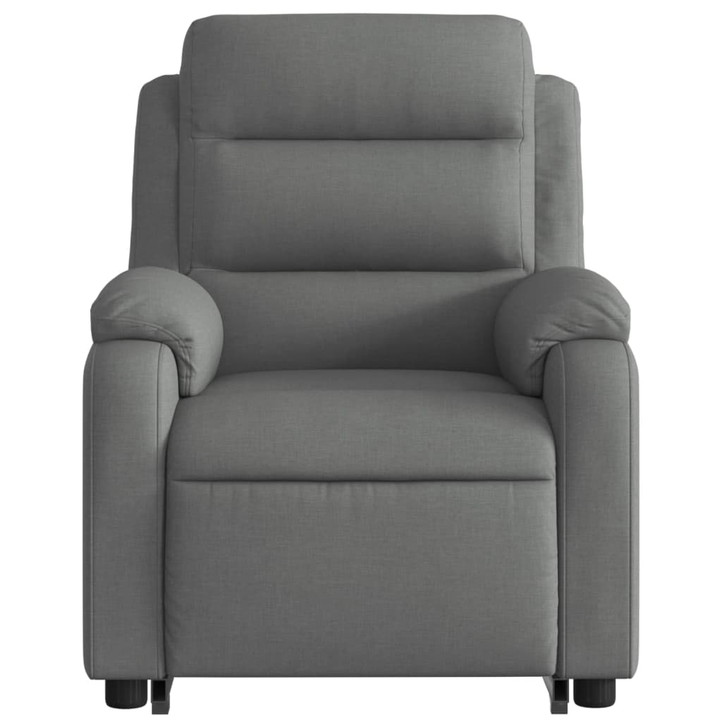 Fauteuil inclinable de massage électrique Gris foncé Tissu Fauteuils vidaXL   