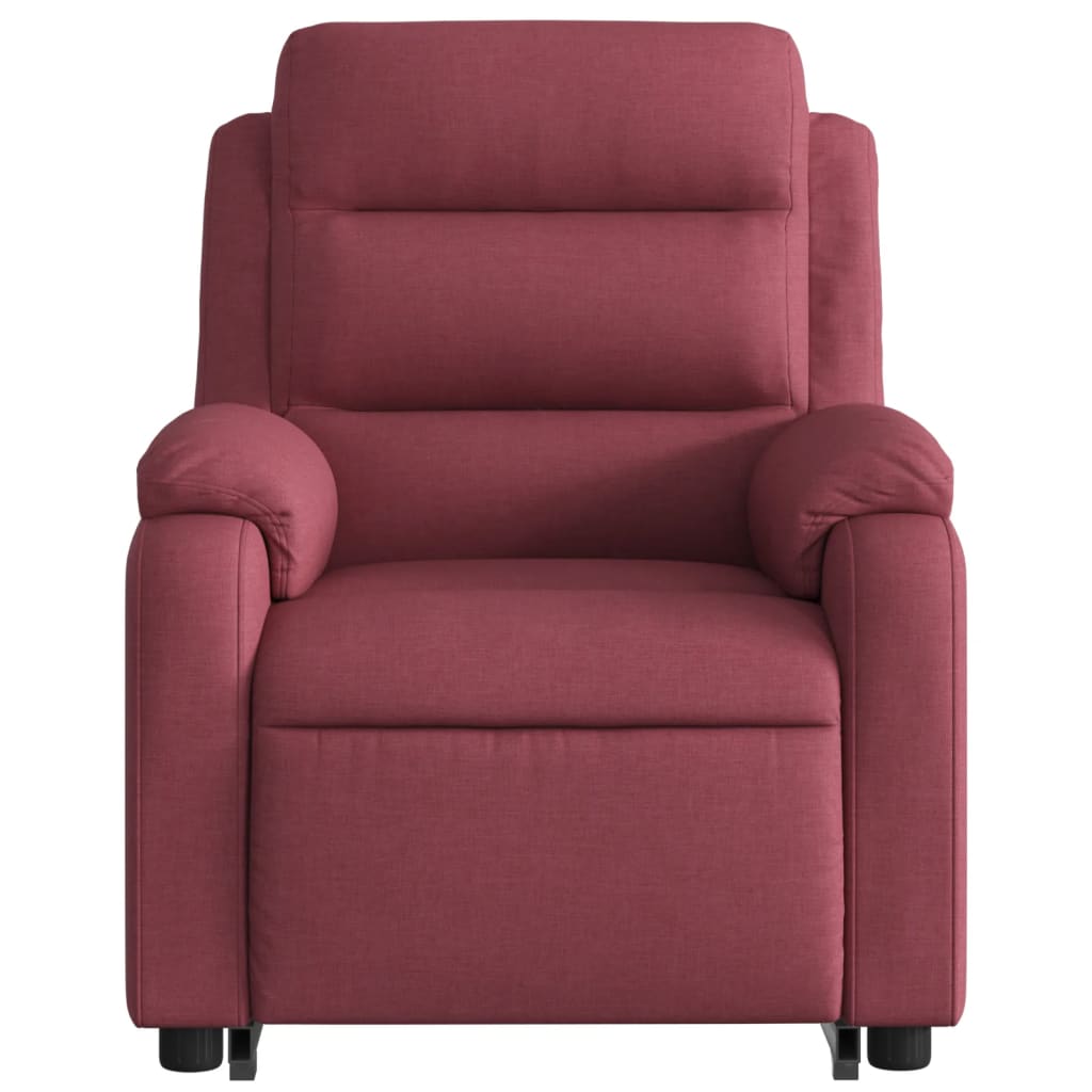 Fauteuil inclinable de massage électrique Rouge bordeaux Tissu Fauteuils vidaXL   