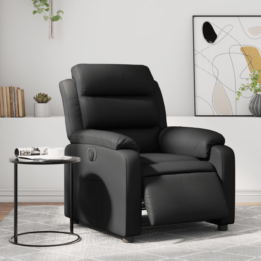 Fauteuil inclinable électrique Noir Similicuir Fauteuils vidaXL   