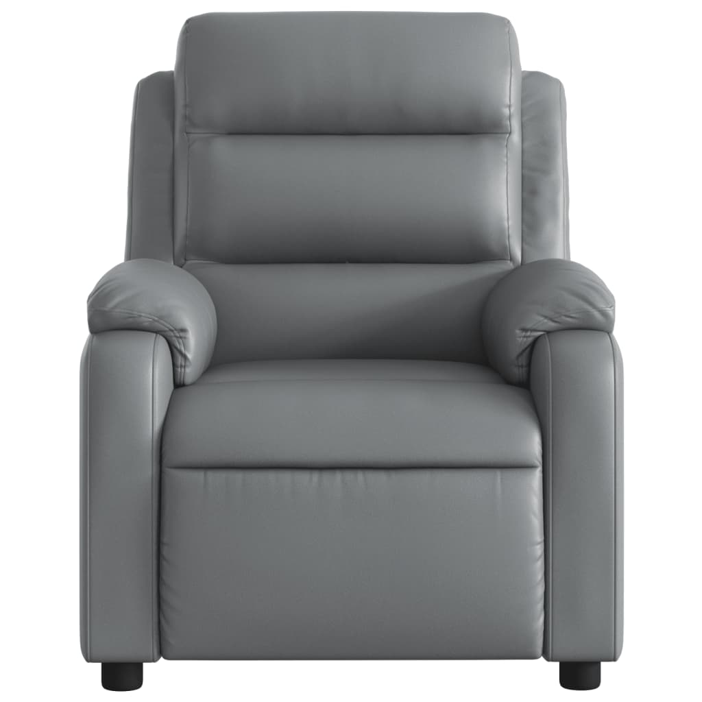 Fauteuil inclinable électrique Gris Similicuir Fauteuils vidaXL   