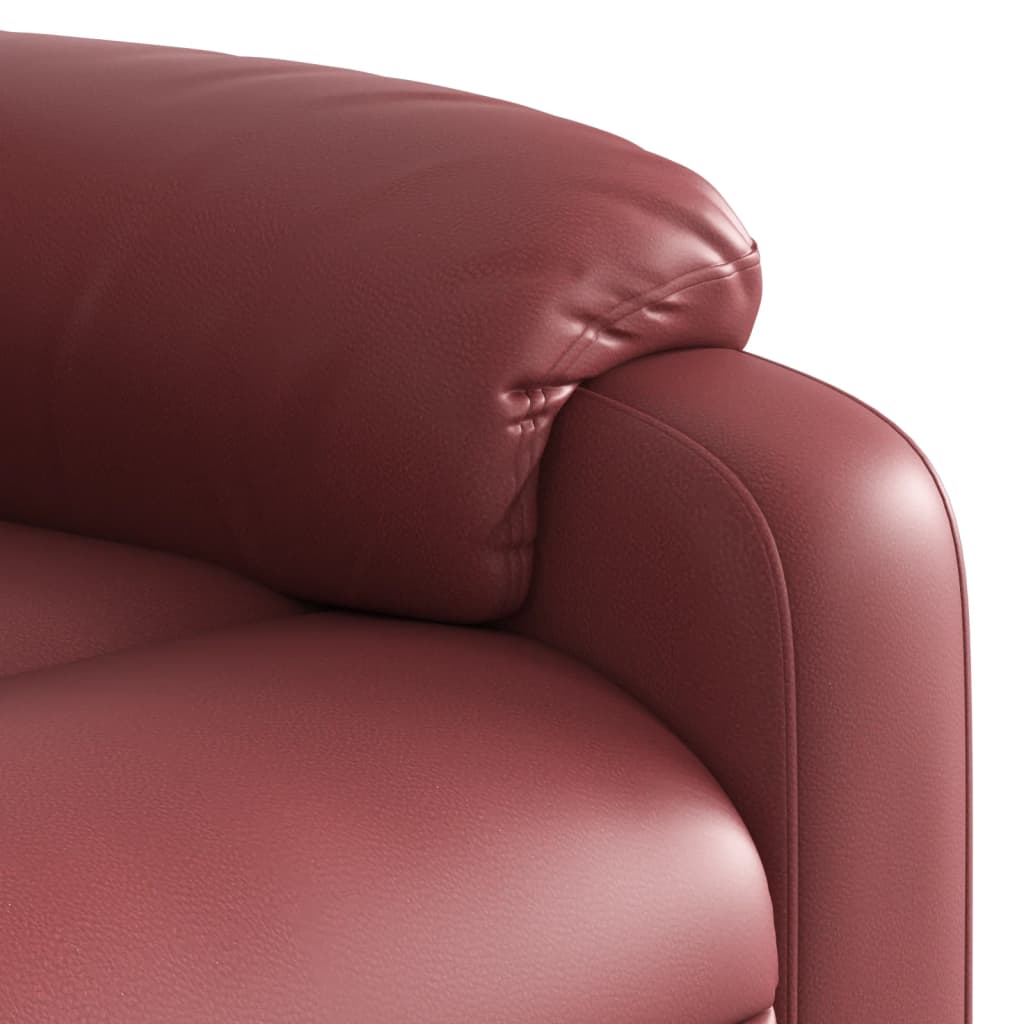 Fauteuil inclinable électrique Rouge bordeaux Similicuir - Xios Store SNC