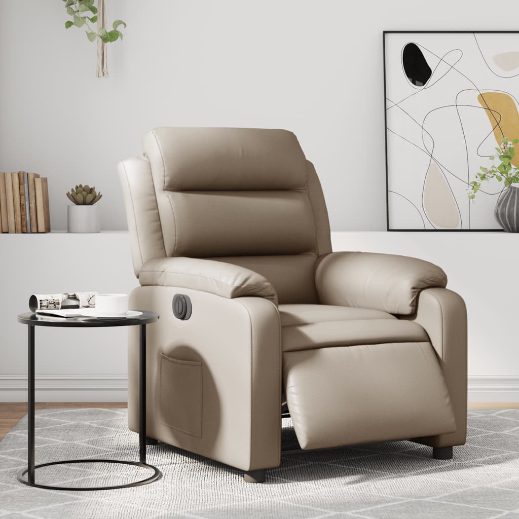 Fauteuil inclinable électrique Cappuccino Similicuir - Xios Store SNC