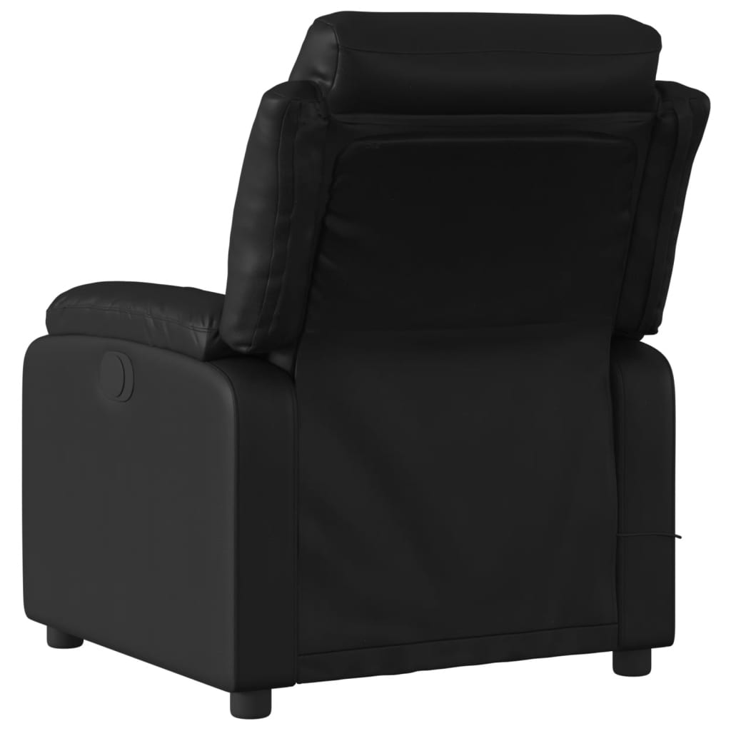 Fauteuil de massage inclinable électrique noir similicuir Fauteuils vidaXL   