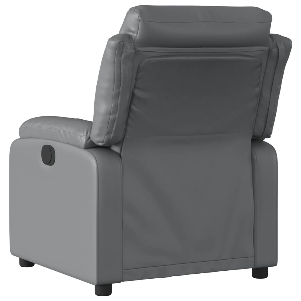 Fauteuil de massage inclinable électrique gris similicuir Fauteuils vidaXL   