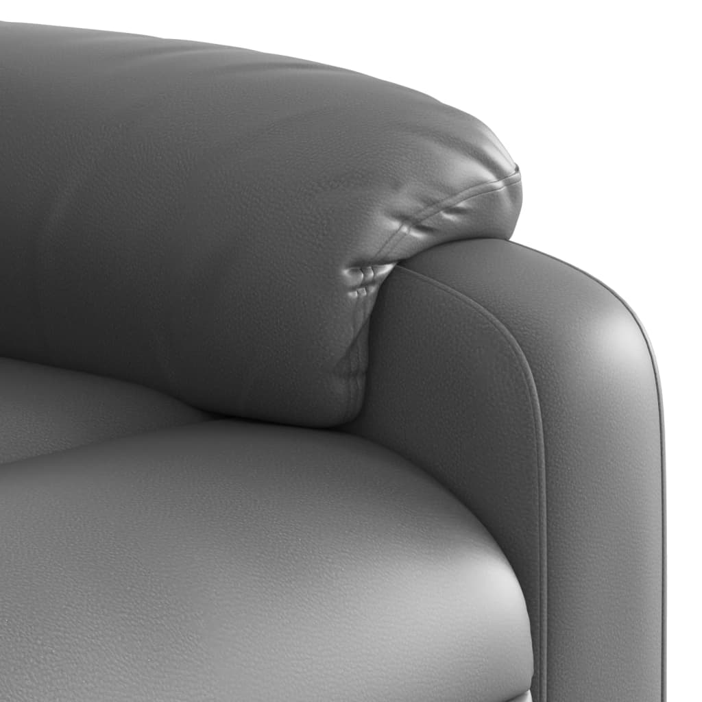 Fauteuil de massage inclinable électrique gris similicuir Fauteuils vidaXL   