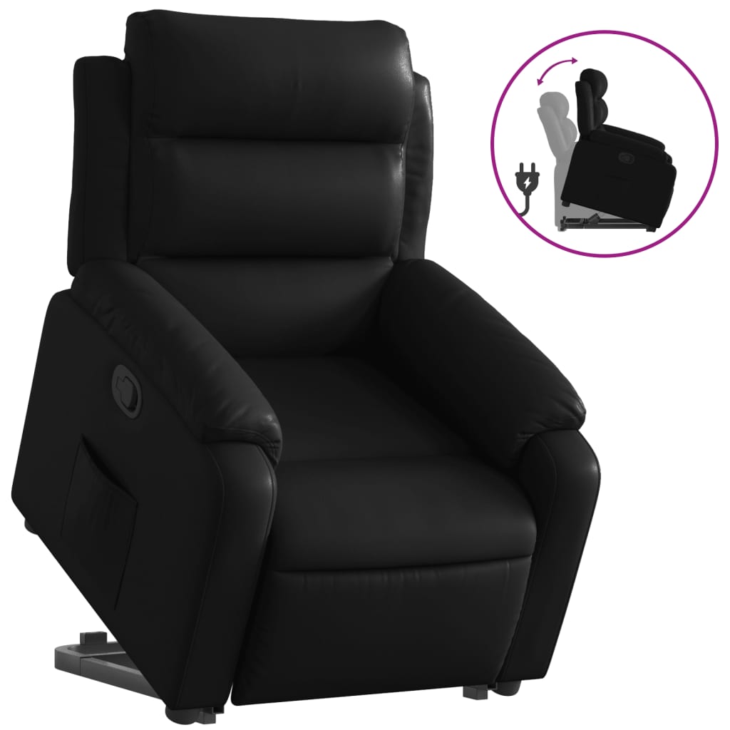 Fauteuil inclinable Noir Similicuir Fauteuils vidaXL   