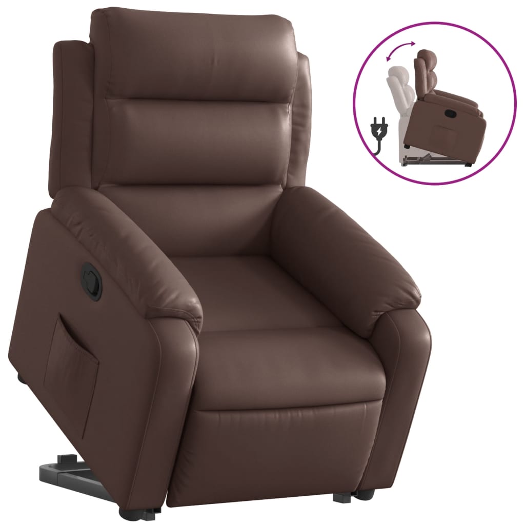 Fauteuil inclinable marron similicuir - Xios Store SNC