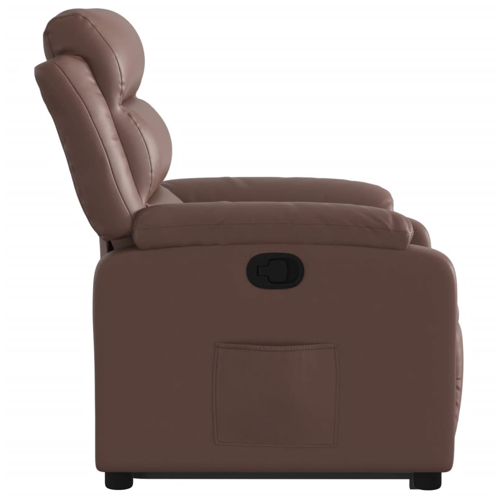 Fauteuil inclinable marron similicuir - Xios Store SNC