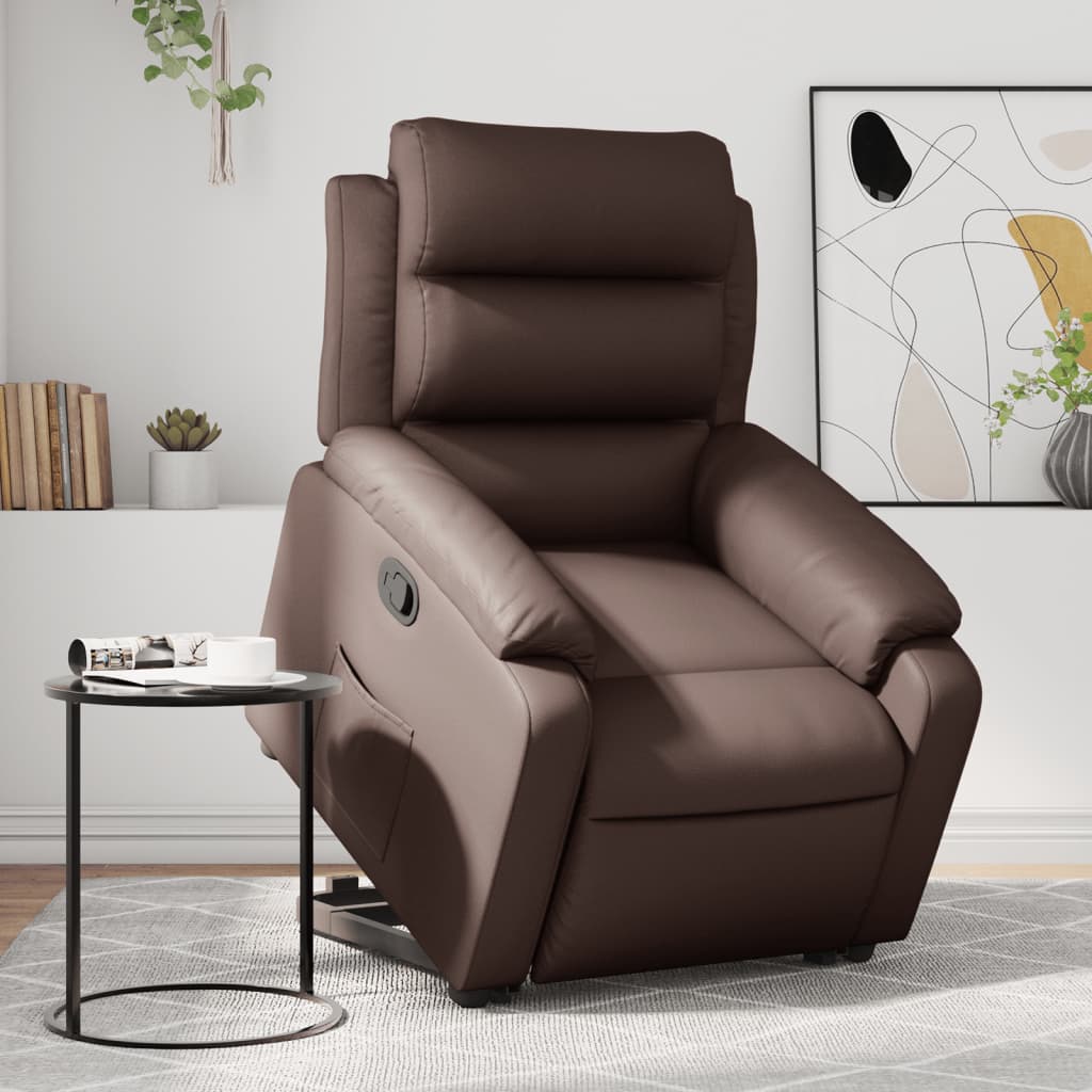 Fauteuil inclinable marron similicuir - Xios Store SNC