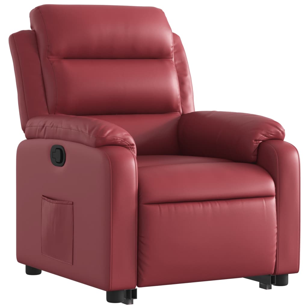 Fauteuil inclinable Rouge bordeaux Similicuir - Xios Store SNC